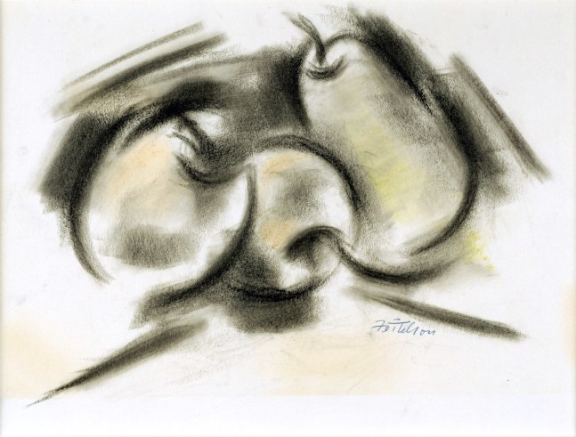 Still Life (2 apples, pear), circa 1920

charcoal and oil pastel on paper

8 3/4 x 11 3/8 inches; 22.2 x 28.9 cm