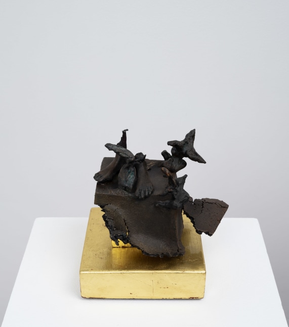 Cecilia Z. Miguez (b. 1955)
The Night the Earth Took Flight, 2025&amp;nbsp;
bronze, resin, and gold leaf
6 7/8 x 6 x 6 1/2 inches;&amp;nbsp;&amp;nbsp;17.5 x 15.2 x 16.5 centimeters
LSFA# 16445&amp;nbsp;