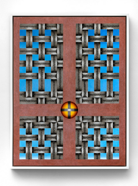 French Door, 2022     gouache and synthetic resin on panel 24 x 18 inches;  61 x 45.7 centimeters LSFA# 15475