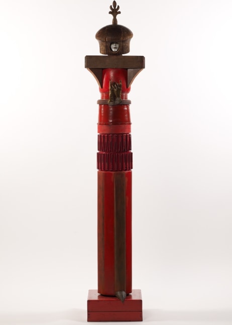 The Tower, 2013     bronze and wood 70 x 14 x 13 inches;  177.8 x 35.6 x 33 centimeters LSFA# 13012
