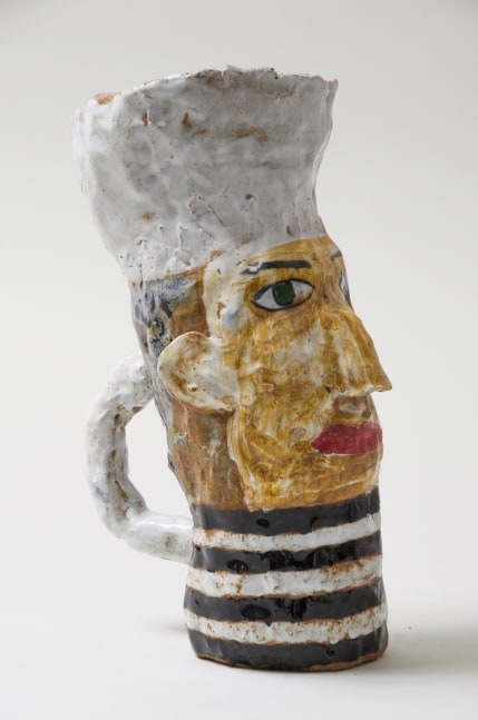 Magdalena Frimkess (b. 1929) Head Cup, 1999     glazed ceramic 10 x 6 x 4 1/2 inches;  25.4 x 15.2 x 11.4 centimeters LSFA# 16177