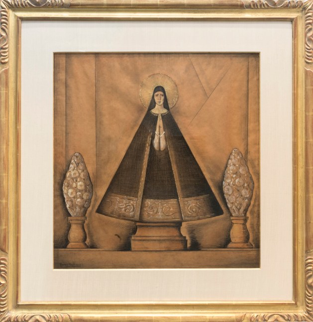 Alfredo Ramos Mart&amp;iacute;nez (1871-1946)
Madonna de la Soledad, c. 1931&amp;nbsp;
tempera and Conte crayon on paper
23 1/2 x 22 5/8 inches; 59.7 x 57.5 centimeters
LSFA# 14899&amp;nbsp;