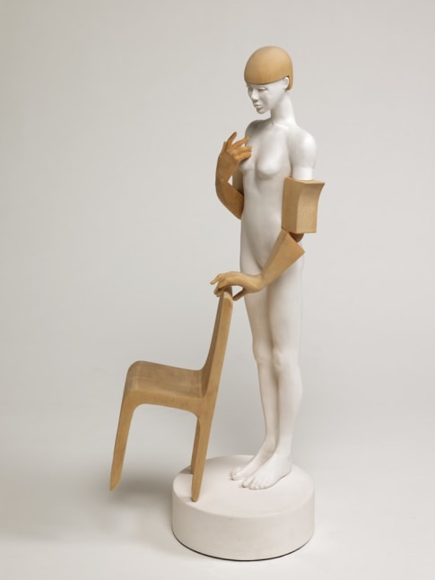 The White Chair, 2012     wood and mixed media 27 1/2 x 11 x 11 inches;  69.9 x 27.9 x 27.9 centimeters LSFA# 12994