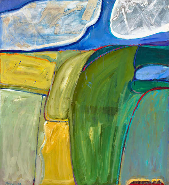 Hudson River Series (Segora Hills), 1963     oil on canvas 56 x 51 inches;  142.2 x 129.5 centimeters LSFA# 11995