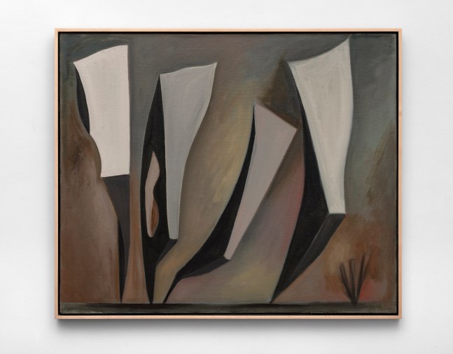 Lorser Feitelson (1898-1978)
Untitled, Magical Forms, 1947&amp;nbsp;
oil on canvas
30 x 36 inches; 76.2 x 91.4 centimeters
LSFA# 01487&amp;nbsp;