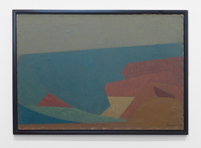 Karl Benjamin (1925-2012)
Seascape, 1954&amp;nbsp;
oil on canvas
22 x 32 inches;&amp;nbsp;&amp;nbsp;55.9 x 81.3 centimeters
LSFA# 10588&amp;nbsp;