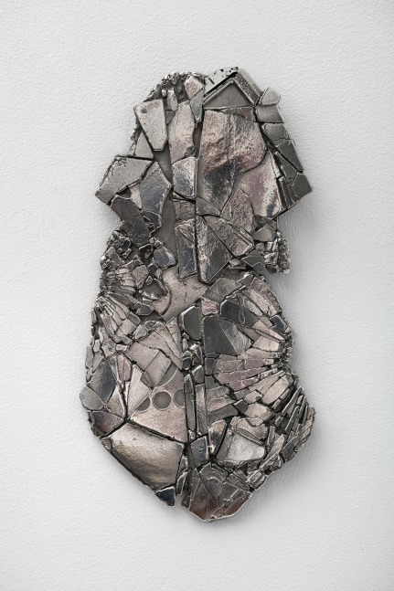 Chris Collins (b. 1980) Heap #2, 2022-2023     stainless steel 11 x 6 x 1/2 inches;  27.9 x 15.2 x 1.3 centimeters LSFA# 15498