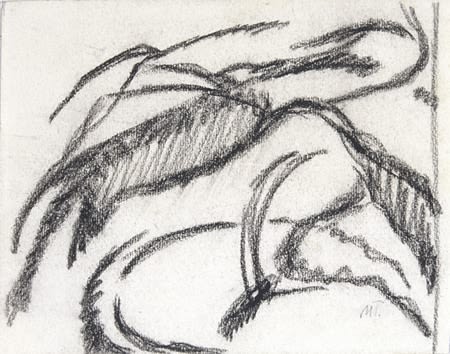 J&amp;aacute;nos Mattis Teutsch

Landscape, circa 1918

Charcoal on paper

5 5/16 x 6 7/8 inches (13.5 x 17.5 cm)