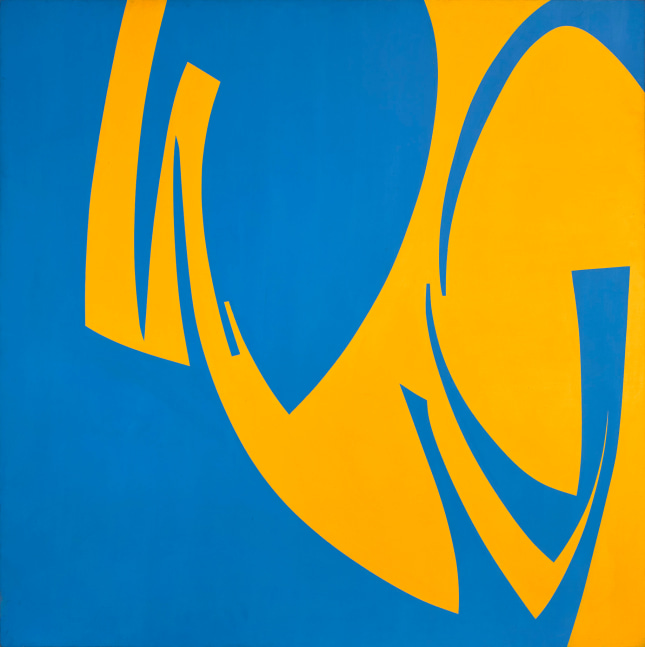 Untitled Composition (Jigsaw Series), 1975     acrylic on canvas 60 x 60 inches;  152.4 x 152.4 centimeters LSFA# 13282