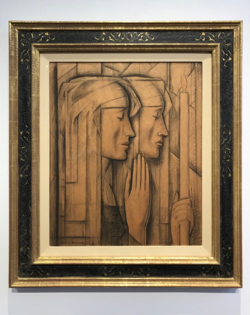 Dos Monjas, 1933 Conté crayon and pastel on paper 24 3/4 x 20 7/8 inches;  63 x 53 centimeters LSFA# 13310