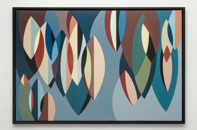 Karl Benjamin (1925-2012) Elliptical Planes, 1956 oil on canvas 48 x 72 inches; 121.9 x 182.9 centimeters LSFA# 10787