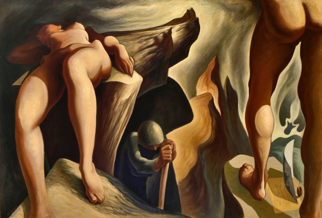 Post Surreal Configuration: Eternal Recurrence, 1939-40 oil on canvas 50 x 72 1/2 inches; 127 x 184.2 centimeters LSFA# 00428