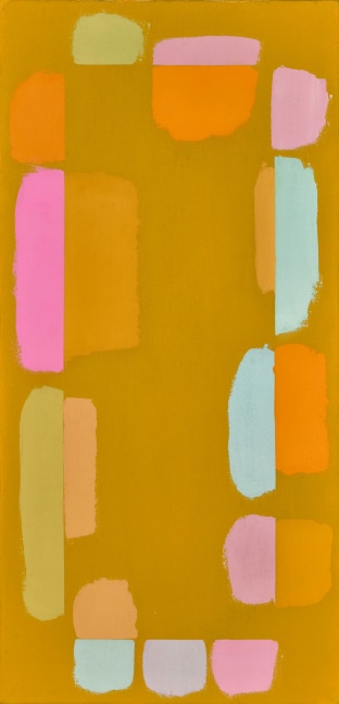 Untitled Abstraction, Poker Series, 1976  oil on canvas  44 1/2 x 21 inches  113 x 53.3 centimeters  LSFA# 13358