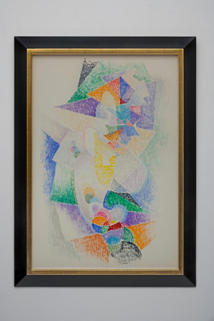 Stanton Macdonald-Wright (1890-1973) Souvenir, 1957     watercolor and pencil on paper 39 3/4 x 26 3/4 inches;  101 x 67.9 centimeters LSFA# 11435