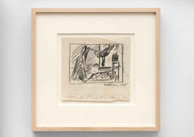 Lorser Feitelson (1898-1978) Study for Flight Over New York, 1935 graphite on paper 5 1/4 x 5 3/4 inches; 13.3 x 14.6 centimeters LSFA# 13855