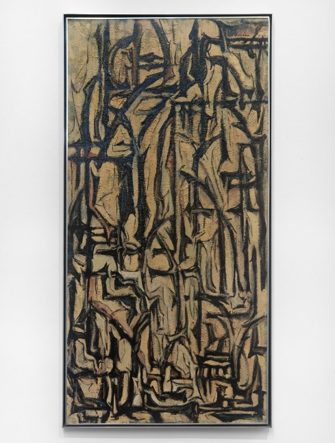 Karl Benjamin (1925-2012)
Untitled, 1952
oil on wood panel
48 x 23 1/2 inches;&amp;nbsp; 121.9 x 59.7 centimeters
LSFA# 01106