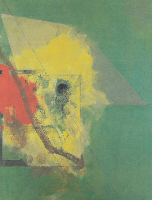 Vert Distanc&amp;eacute;, 1990

oil on canvas

45 5/8 x 35 1/16 inches; 116 x 89 inches