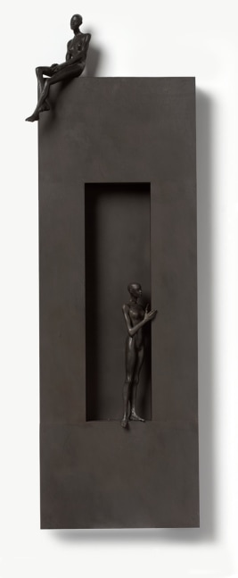 Cecilia Z. Miguez (b. 1955) The Return, 2019 bronze and wood 39 x 13 x 4 1/2 inches; 99.1 x 33 x 11.4 centimeters LSFA# 14296