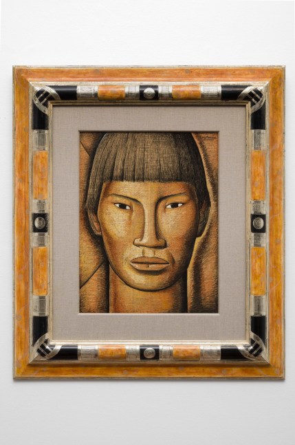 Head of a Young Indian Boy, 1942, tempera and Conté crayon on newsprint (El Universal, October 27, 1942) 22 3/4 x 17 inches;  57.8 x 43.2 centimeters LSFA# 12490