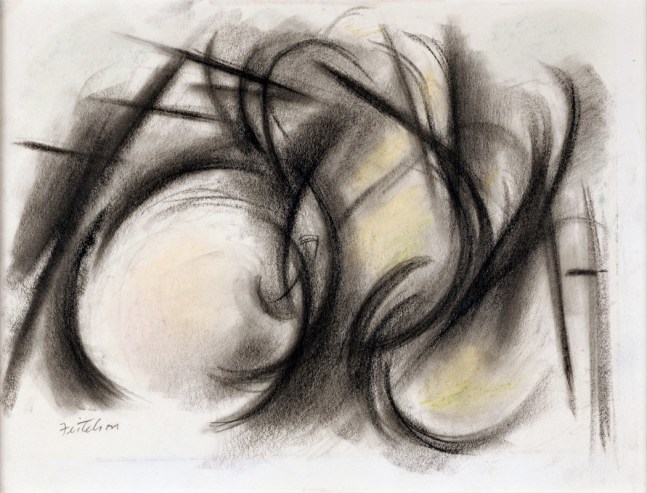 Still Life (2 pears, apple), circa 1920

charcoal and oil pastel on paper

8 1/2 x 11 1/2 inches; 21.6 x 29.2 cm