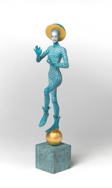 Cecilia Z. Miguez (b. 1955) Dancer, 2019 gold leaf and oil paint on patinated bronze 20 x 6 x 6 inches; 50.8 x 15.2 x 15.2 centimeters LSFA# 14386