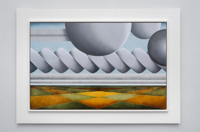 Mark Leonard (b. 1954) Constable Landscape I, March, 2012 gouache and synthetic resin on panel 21 x 33 inches; 53.3 x 83.8 centimeters LSFA# 13904