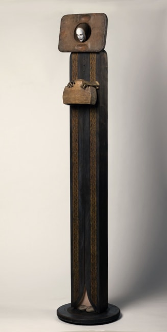 The Visit, 2012     bronze, wood 68 1/2 x 14 1/2 x 14 1/2 inches;  174 x 36.8 x 36.8 centimeters LSFA# 12995