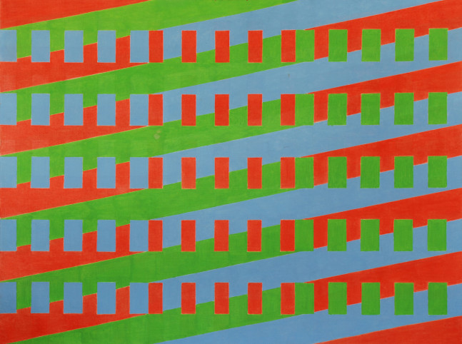 Michael Kidner (1917-2009) Red Green and Blue, 1963 oil on canvas 43 x 60 inches; 109.2 x 152.4 centimeters LSFA# 14068