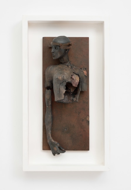 Cecilia Z. Miguez (b. 1955) Grasping for Memories, 2025 bronze, steel, wood, ceramic, and oil paint 21 1/2 x 12 1/8 x 6 inches; 54.6 x 30.8 x 15.2 centimeters LSFA# 16449