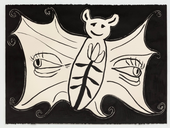 &amp;nbsp;

An eye-winged flower-chested bat at night, 2022

Sumi ink on Stonehenge cream hot press paper

22h x 30w in
55.88h x 76.20w cm

&amp;nbsp;