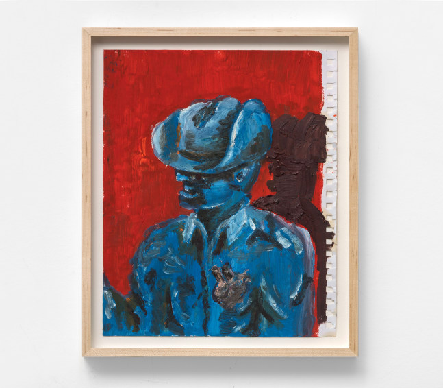 Ken Taylor Reynaga
Blue Man&amp;#39;s Heart, 2020
Oil on paper
9h x 12w in
22.86h x 30.48w cm
