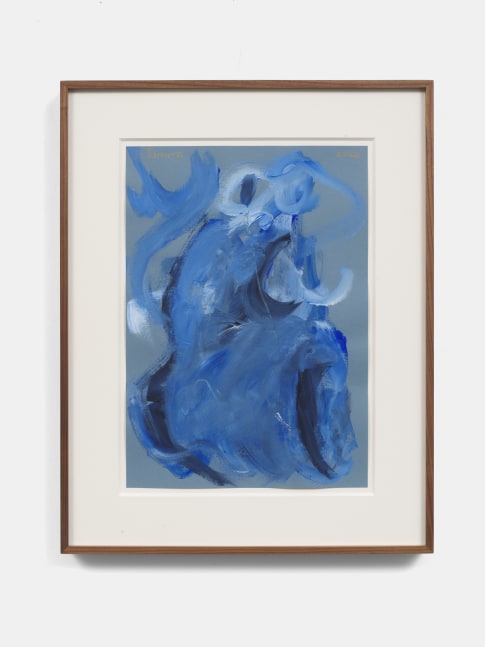 Elizabeth Ibarra
Untitled (Blue Planet Blue Figure), 2022
Acrylic and colored pencil on toned paper
16.50h x 11.75w in
41.91h x 29.85w cm