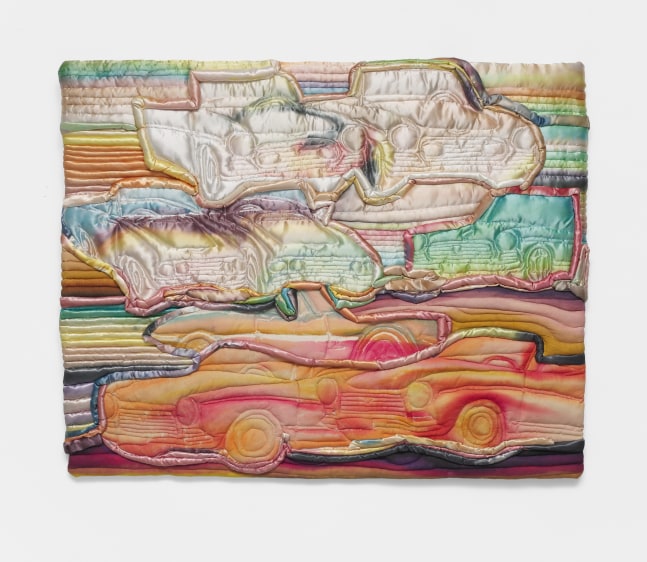 Lilah Rose
Runoff, 2021
Muslin, satin, foam and fabric dye over wooden board
63h x 50w x 3d in
160.02h x 127w x 7.62d cm
