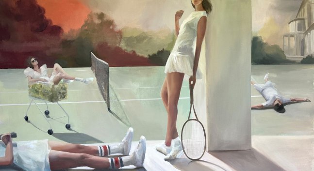 Holly Lowen
Athleisure, 2024
Acrylic and oil on linen
31h x 56w in
78.74h x 142.24w cm