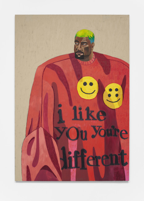 Julian Pace
Kanye, 2021
Oil and acrylic on linen
92h x 64w x 1.50d in
233.68h x 162.56w x 3.81d cm
