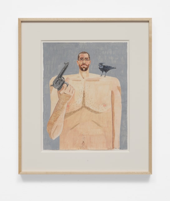 Julian Pace

Self portrait with crow and revolver, 2020

Colored pencil and gouache on paper

14h x 11w in
35.56h x 27.94w cm