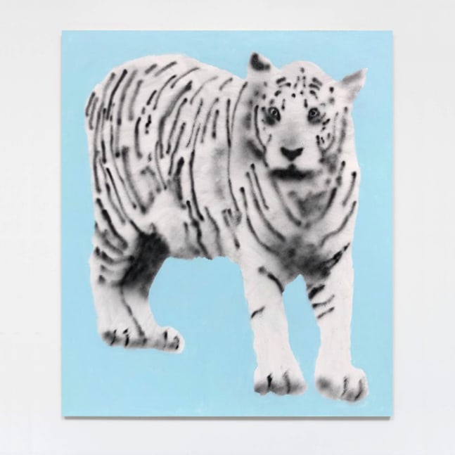 Ricardo Passaporte
Siberian tiger, 2020
Acrylic and spray paint on canvas
78.74h x 70.87w in
200h x 180w cm