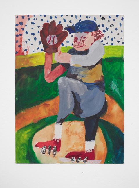 Loser Angeles
Ball Pitcher (Red Blades), 2023
Watercolor on paper
15h x 11w in
38.10h x 27.94w cm