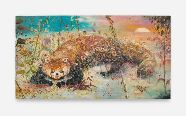 Peter Burns
Red Panda, 2024
Oil on canvas
36.00h x 67.00w x 1.25d in
91.44h x 170.18w x 3.17d cm
