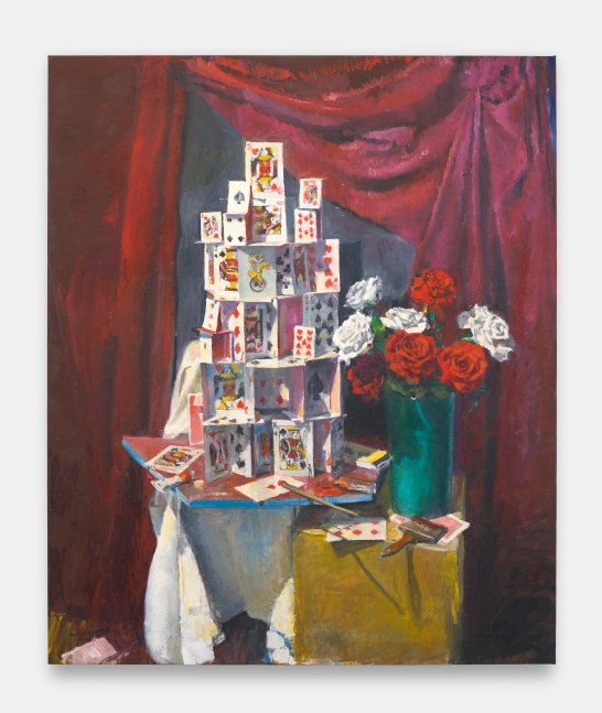Jesse Edwards
Painting the Roses Red, 2016
Oil on linen
72h x 60w x 2d in
182.88h x 152.40w x 5.08d cm