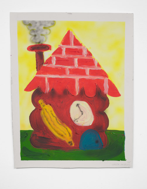 Loser Angeles
Clock House, 2023
Oil and acrylic on paper
14h x 11w in
35.56h x 27.94w cm