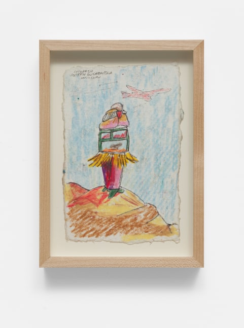 Joseph Olisaemeka Wilson
Ritual figure 5, 2020
Oil pastel, colored pencil, wax and ink on paper
6.24h x 4.25w in
15.85h x 10.80w cm