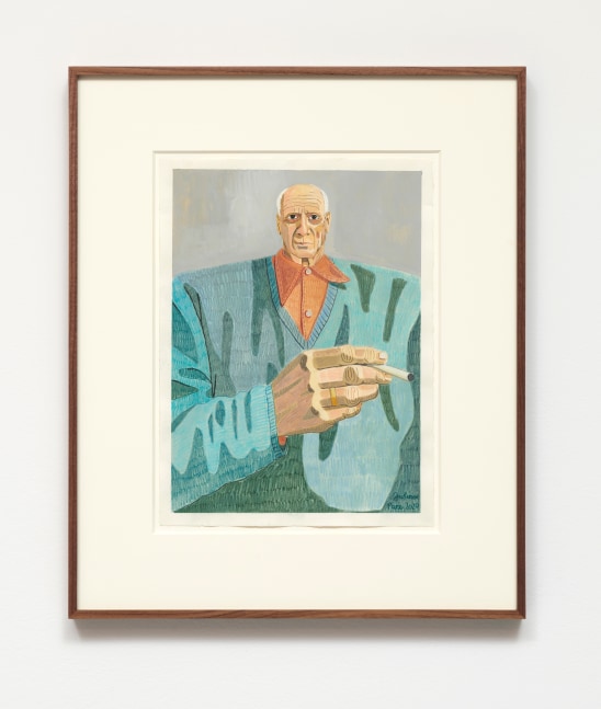 Julian Pace

Pablo in light blue sweater, 2020

Gouache and colored pencil on Arches paper

15h x 11w in
38.10h x 27.94w cm