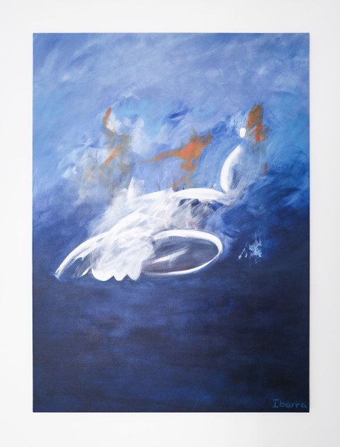 Elizabeth Ibarra
Moving Still (Blue Planet), 2022
Acrylic and oil canvas
66h x 48w x 1d in
167.64h x 121.92w x 2.54d cm