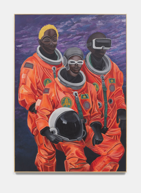 Afronaut 2, 2021
Acrylic on canvas
65h x 46w x 1.25d in
165.10h x 116.84w x 3.18d cm