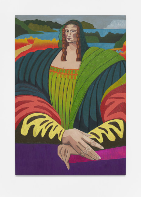 Julian Pace
Mona Lisa 2, 2021
Acrylic and oil on linen
92h x 64w in
233.68h x 162.56w cm