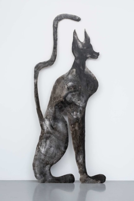 Tschabalala Self
Black Cat Standing, 2017
Plywood, flashe and gouache
96.00h x 48.00w x 0.75d in
243.84h x 121.92w x 1.91d cm