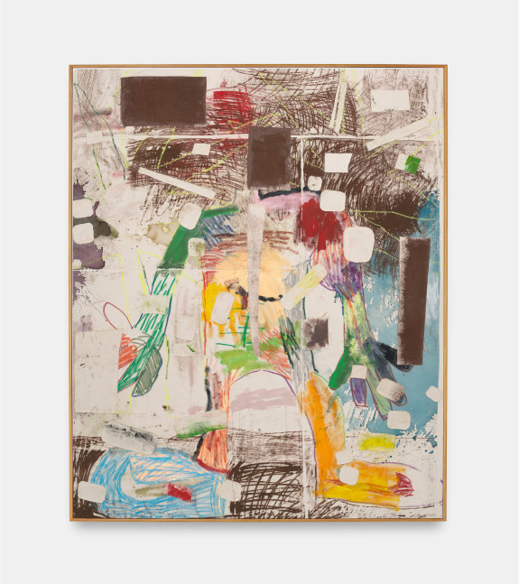 Douglas Knesse
NIKE BOY IN AFRICA II, 2024
Acrylic, oil pastel and spray, canvas
68h x 56w x 1.25d in
172.72h x 142.24w x 3.18d cm
Framed: 68.75h x 56.75w x 1.63d in
174.63h x 144.15w x 4.13d cm
Unique
Dk24.03.19
