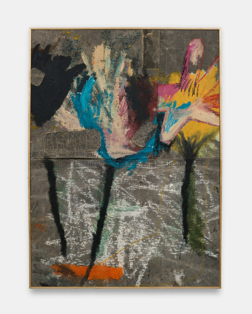 Douglas Knesse
full hand, 2024
Oil stick and acrylic painting on truck tarp
45h x 33w x 1.25d in
114.30h x 83.82w x 3.18d cm