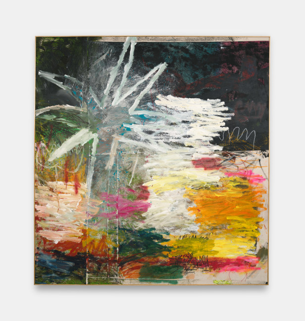 Douglas Knesse
Agora ja passou, relaxa que ja vem outra, 2023
Acrylic, oil pastel and spray, canvas
86h x 91w x 1.25d in
218.44h x 231.14w x 3.18d cm